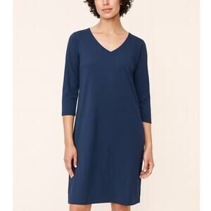 Eileen Fisher Stretch Tencel Jersey V-Neck Dress